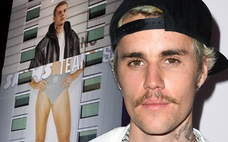 Justin Bieber Wears Kim Kardashian S Skims In Hilarious Billboard Botch