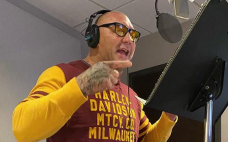 Batista Takes Part In Mystery Voice Acting Recording Session