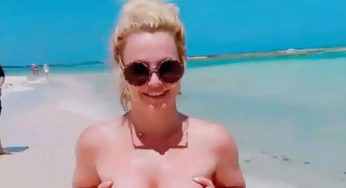 Britney Spears Shows Tons Of Skin In The Sand On Vacation