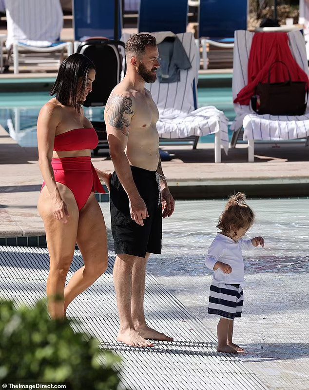 Photos: WWE Superstar Nikki Bella Spent Poolside Time With Boyfriend And Baby 3