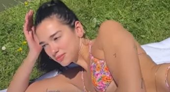 Dua Lipa Seduces In Floral Bikini Photo Drop