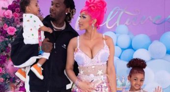 Cardi B & Daughter Kulture Rock Mermaid Dresses At Birthday Party