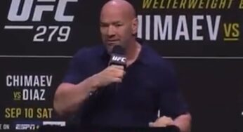 Dana White Calls Off UFC 279 Press Conference After Chaos Breaks Out