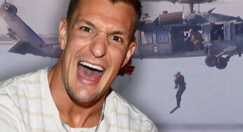 Rob Gronkowski Dives from Helicopter on Live Broadcast